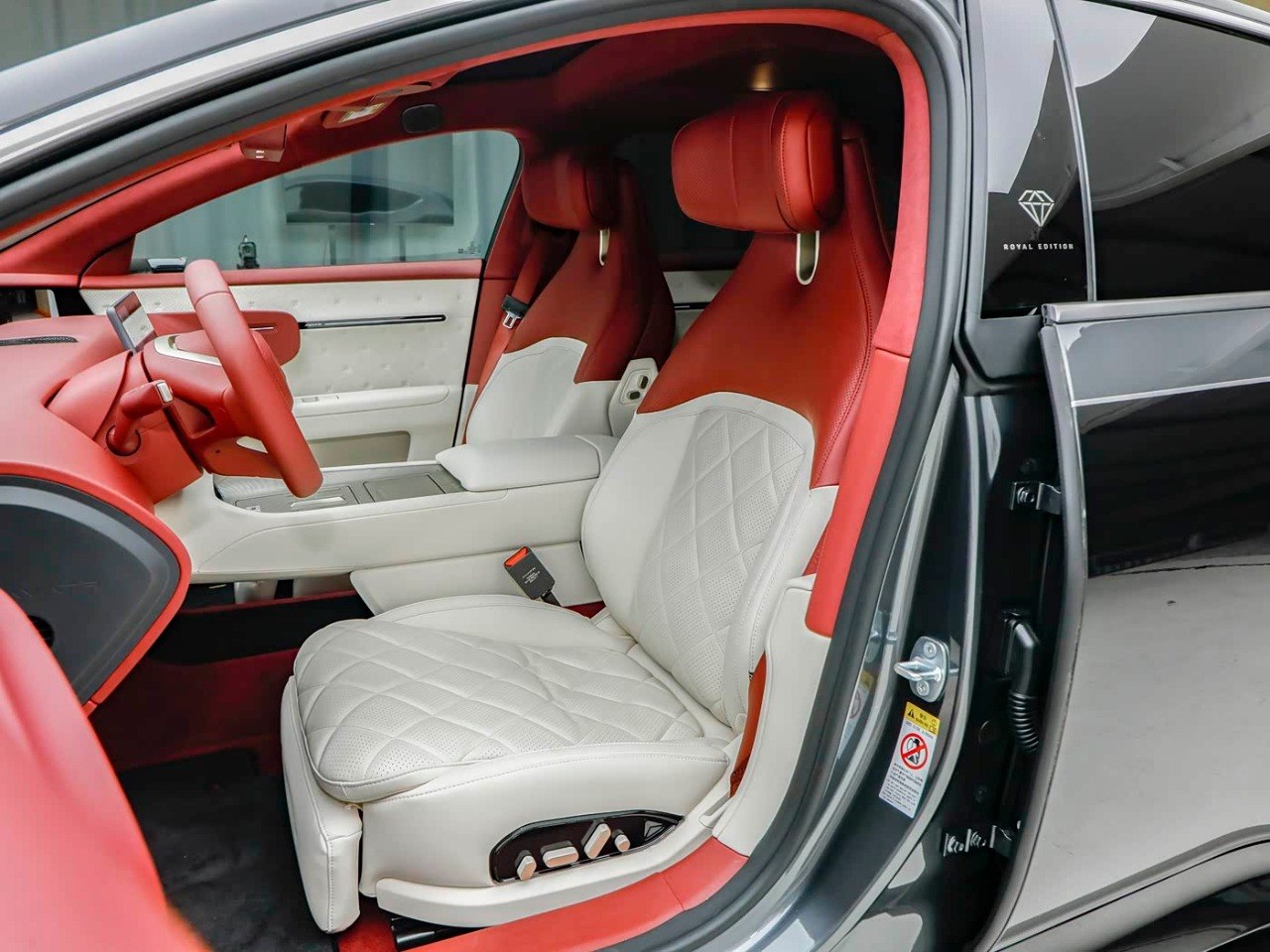 Avatr 12 Royal Edition rear seat door open red white