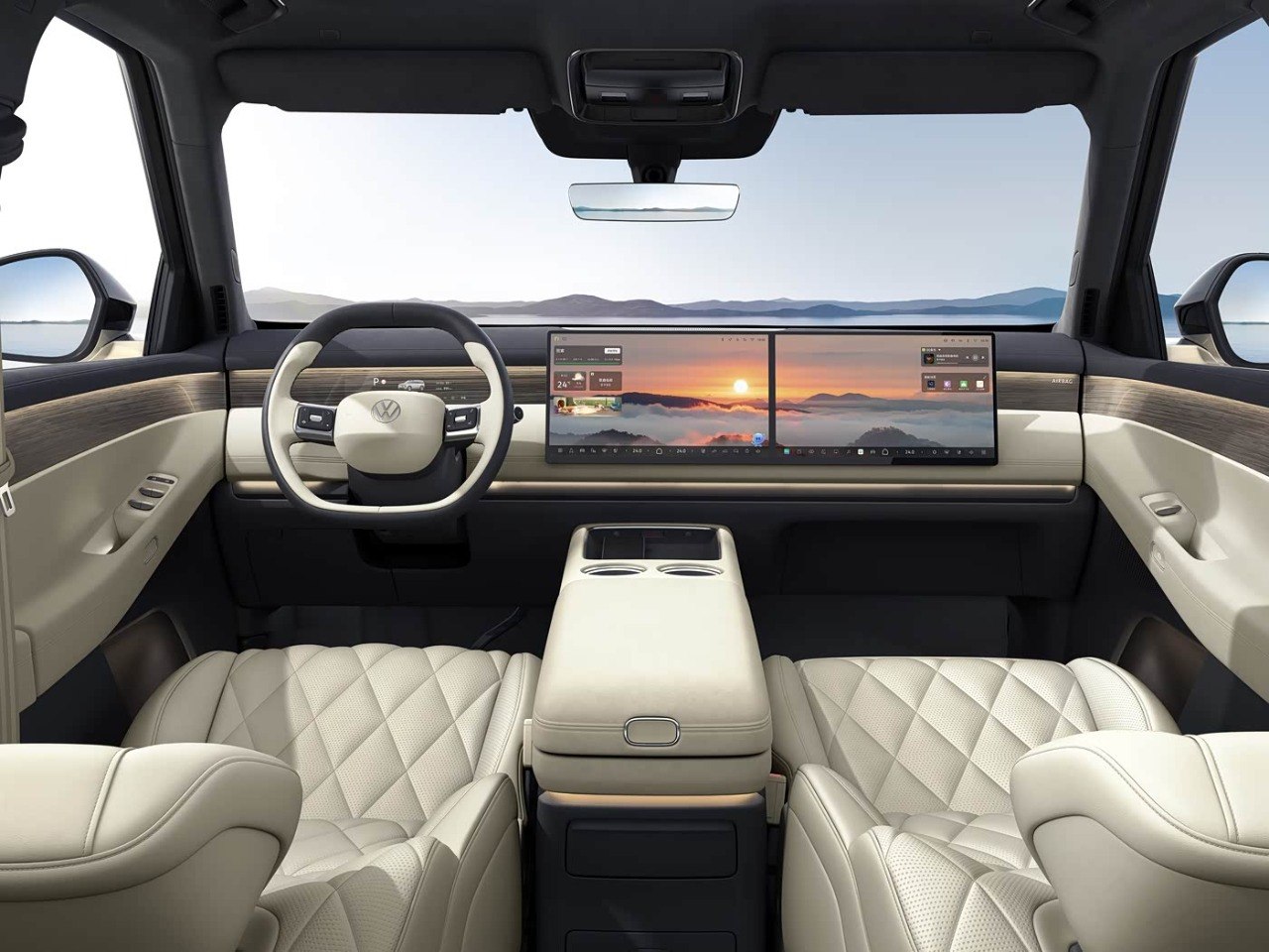 Volkswagen ID.ERA 9X interior beige luxury