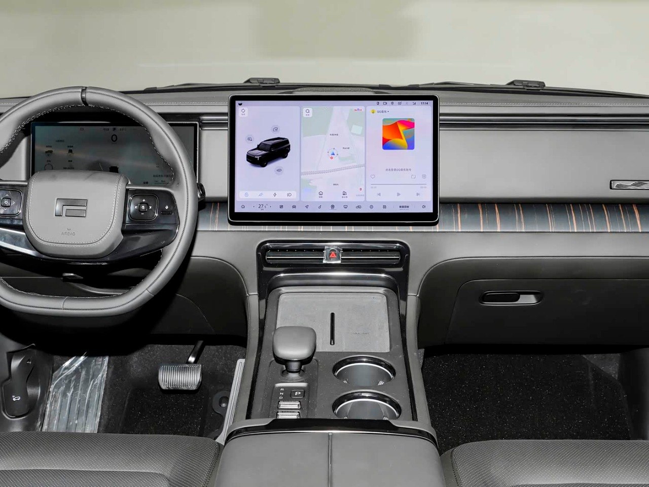 Jishi ADAMAS dashboard full view brown leather