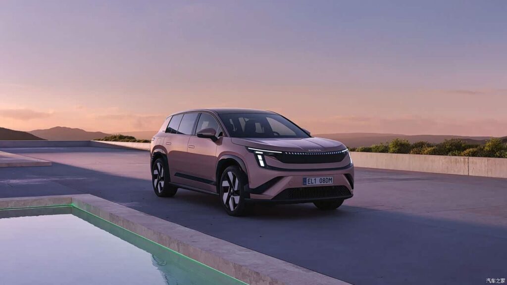 Skoda Peaq flagship electric SUV front view