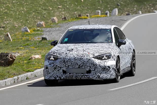 AMG electric C-Class spy photo