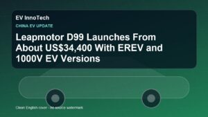 Leapmotor D99 Launches From About US$34,400 With EREV and 1000V EV Versions
