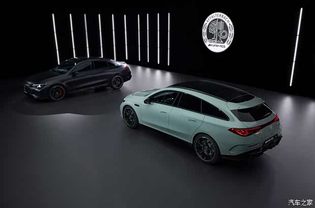 AMG CLA 45 electric rear and front view